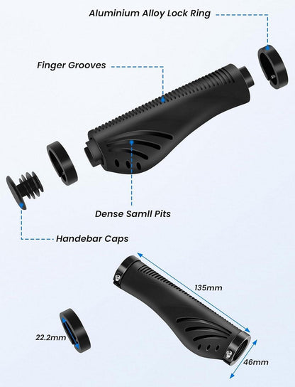 Fahrradgriffe Rutschfester MTB Lenkergriffe Ergonomisch Lock-On Design