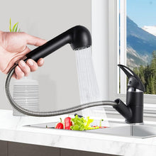 Namuoto Küchenarmatur Schwarz 360° Drehbar mit 2