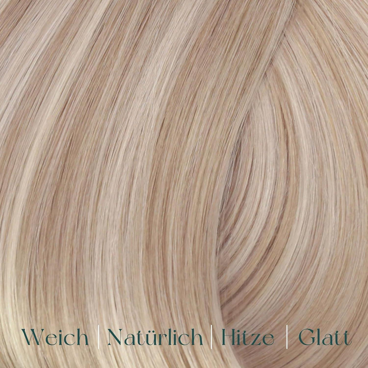 Blond Echthaar Clip-in Extensions – Aschblond Highlights