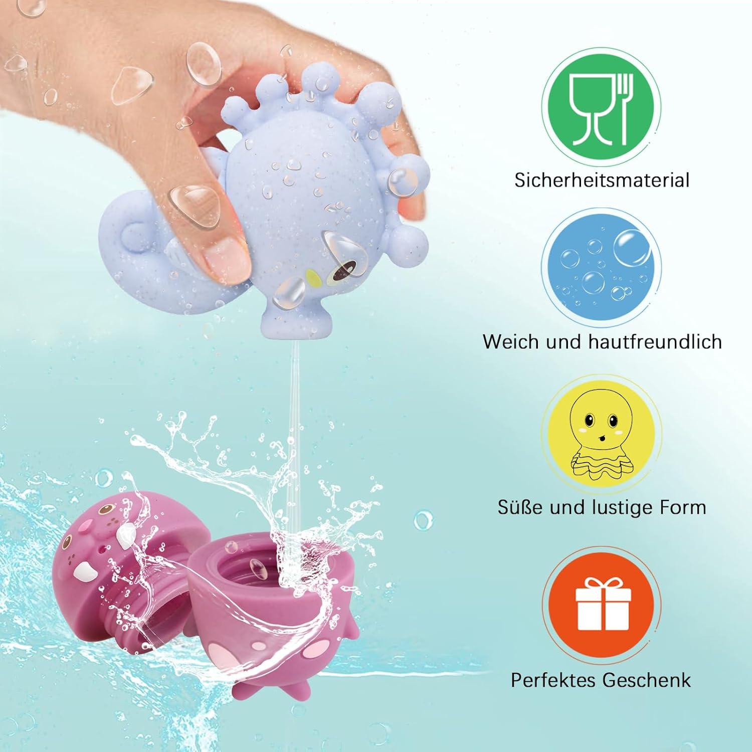 8-teiliges Badewannenspielzeug für Babys