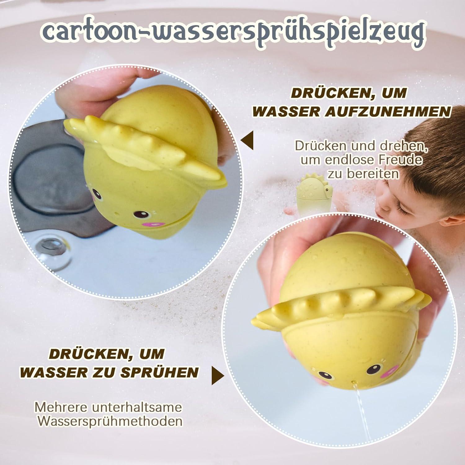 Badewannenspielzeug Baby Spritztiere Wasserspielzeug Set 8-teilig