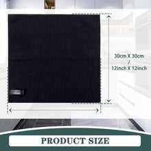 Mikrofasertuch Schwarz 30x30cm 12 Stück Küchentuch
