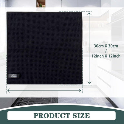 Mikrofasertuch Schwarz 30x30cm 12 Stück Küchentuch