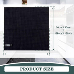 Mikrofasertuch Schwarz 30x30cm 12 Stück Küchentuch