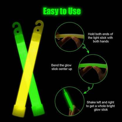 25 Premium Leuchtstäbe Hochzeit Knicklichter Gemischte Farben Glow in the Dark Stab
