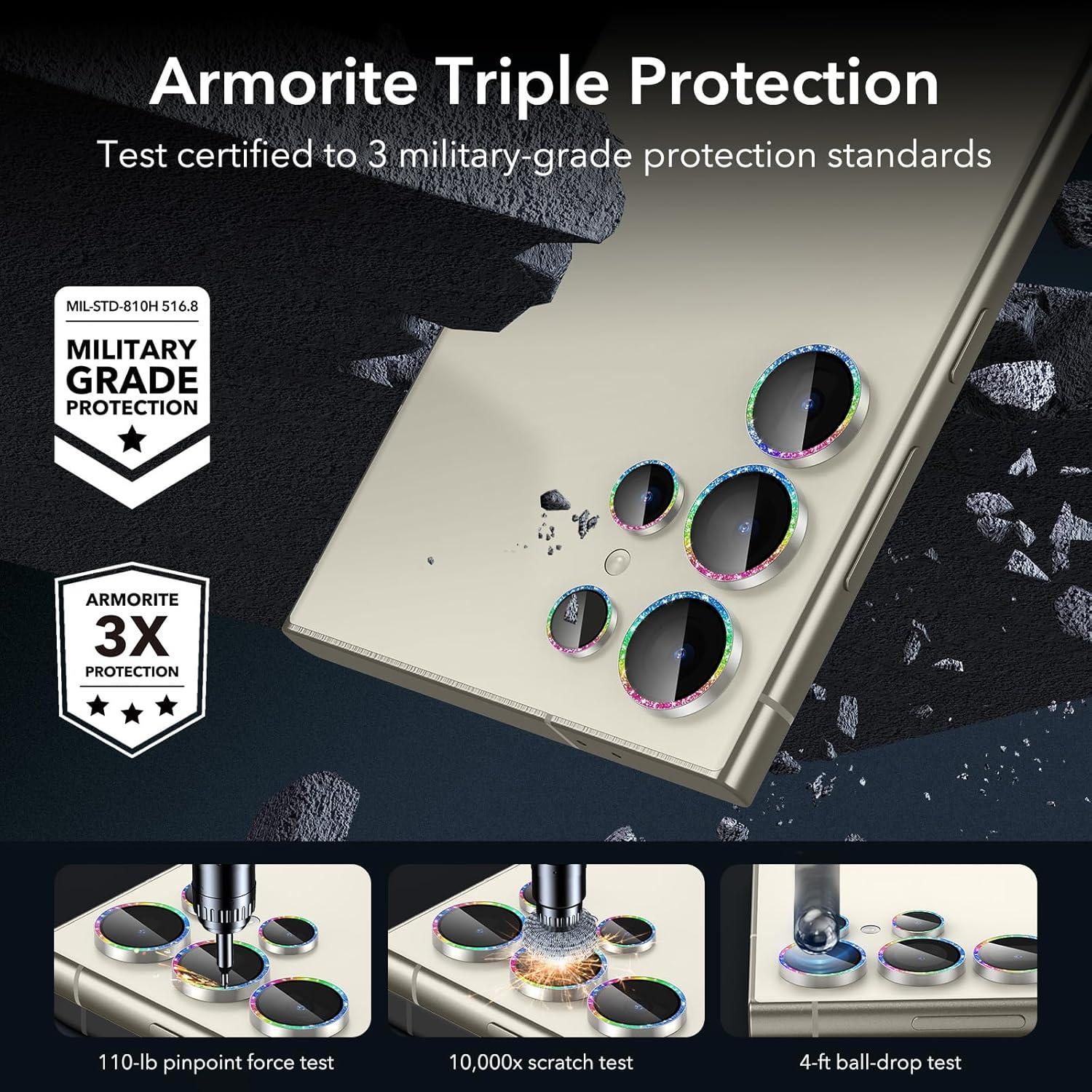 ESR Samsung Galaxy S24 Ultra Kameraschutz Set, gehärtetes