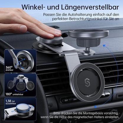 Magnethalterung Auto für iPhone 15 Pro MagSafe Armaturenbrett Syncwire