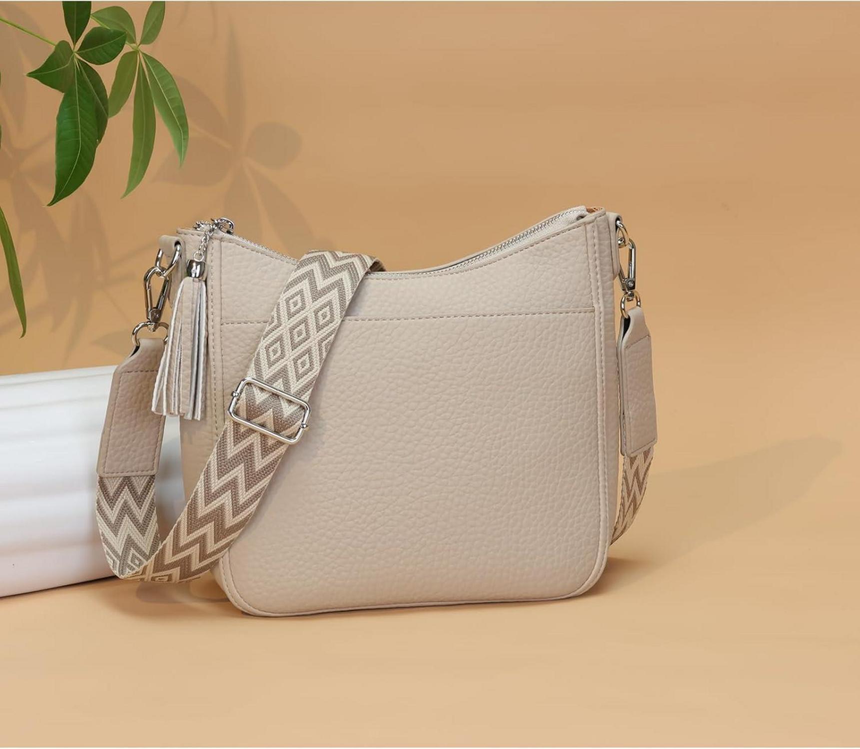 Umhängetasche Damen Kleine Handtasche Leder Crossbody Schultertasche
