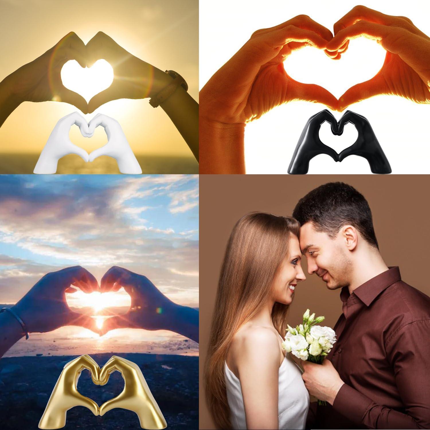 Moderne schwarze Kunstskulptur - Liebesfingerstatue