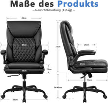 BestEra Großer und hoher Ergonomischer Leder-Bürostuhl mit