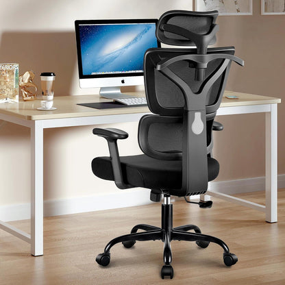 Ergonomischer Bürostuhl mit Großen Rücklehnen und Lordosenstütze