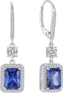 925er Sterling Silber Damen Ohrringe Geburtsstein Tansanit