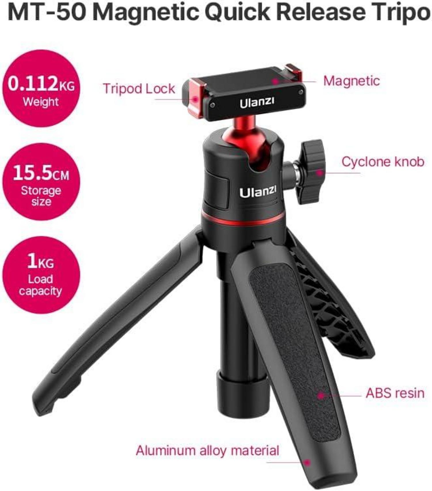 Magnetisches Mini Stativ für DJI Action 4/3 - Magnetisch, höhenverstellbar