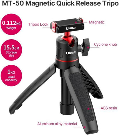 Magnetisches Mini Stativ für DJI Action 4/3 - Magnetisch, höhenverstellbar