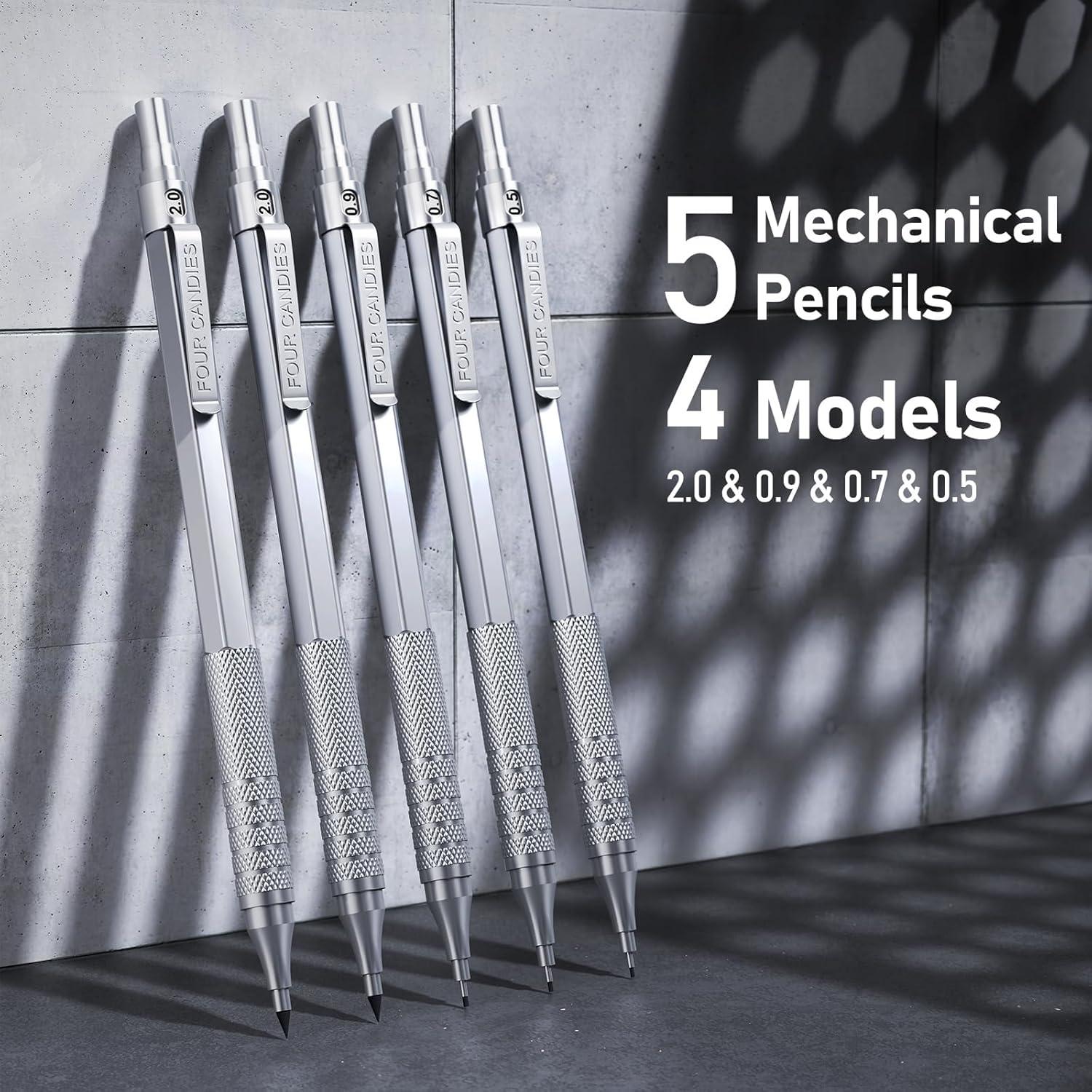 Metall-Druckbleistift-Set, Kunst-Minenbleistifte