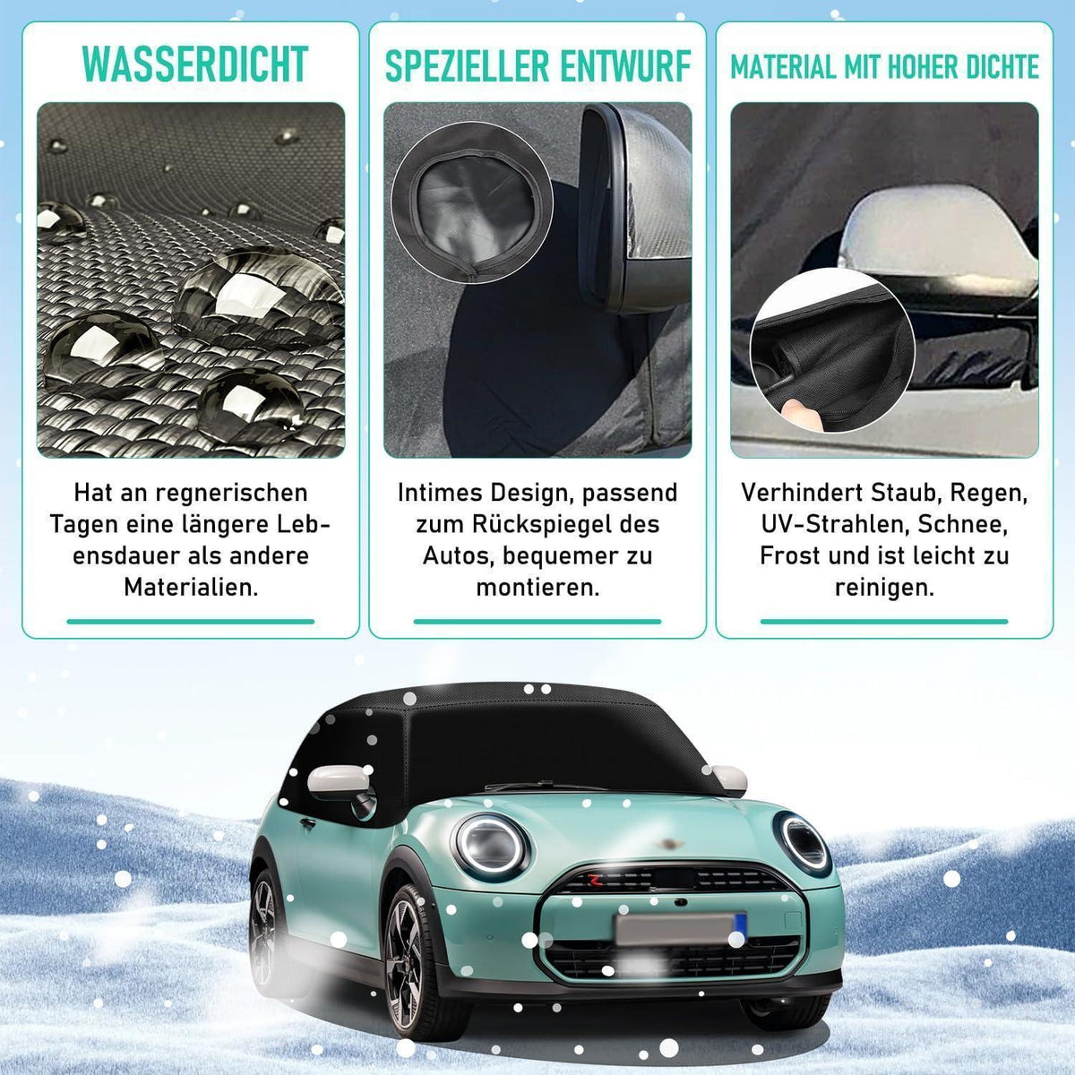 Halbabdeckung Mini Cabrio R52 R57 F57 2005-2022, 600D Wasserdicht