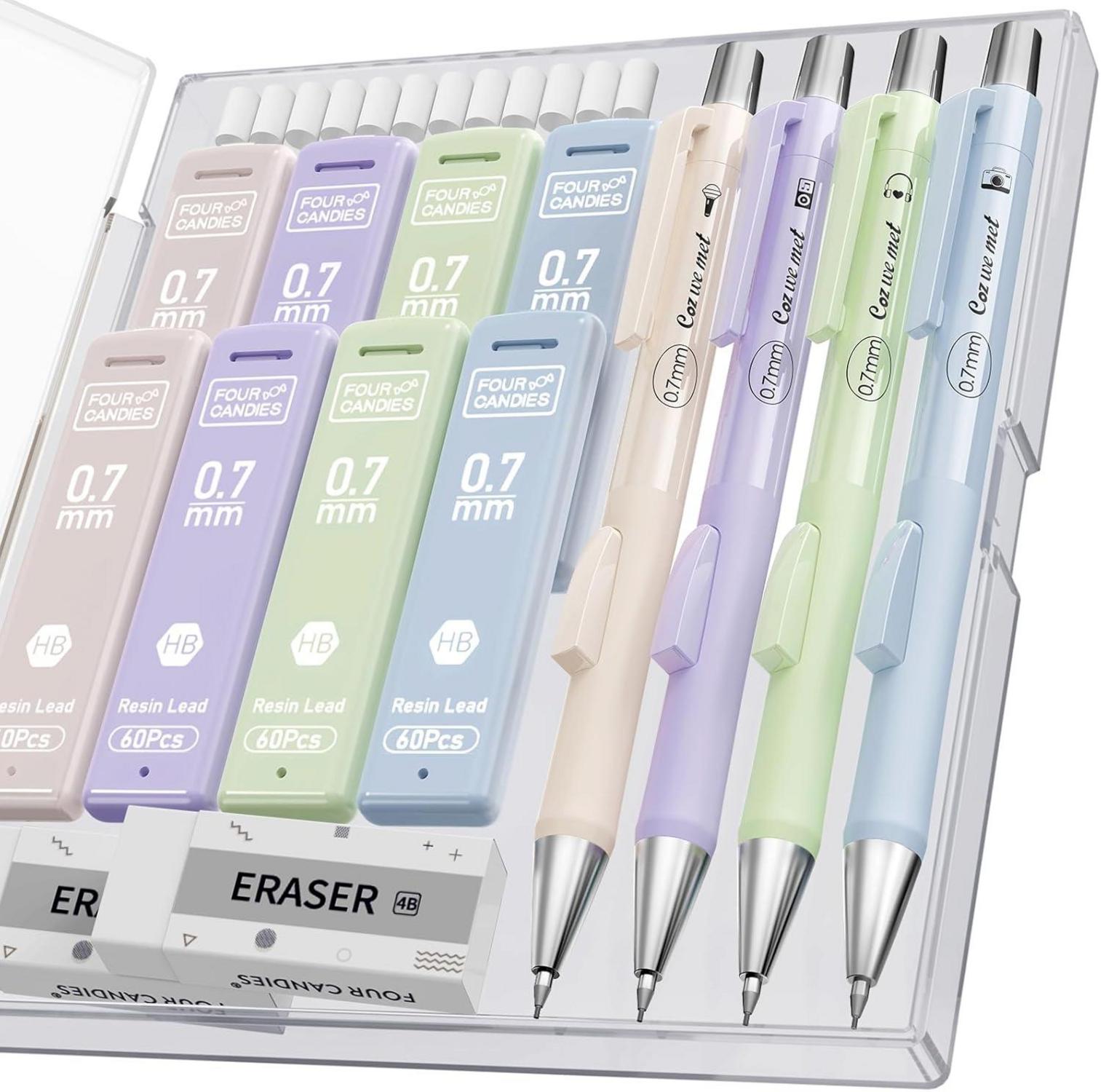 Pastell-Druckbleistift-Set für Künstler & Studenten 0,7 mm