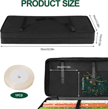Schwarze Geschenkpapier Aufbewahrung 600D Oxford Organizer