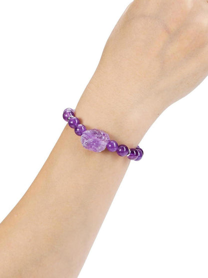 Amethyst Perlen Armband Kristall Healing 8mm Naturstein