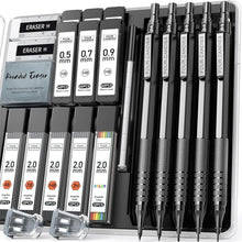 Metall-Druckbleistift-Set Kunst-Minenbleistifte 0,5, 0,7, 0,9 mm & 2
