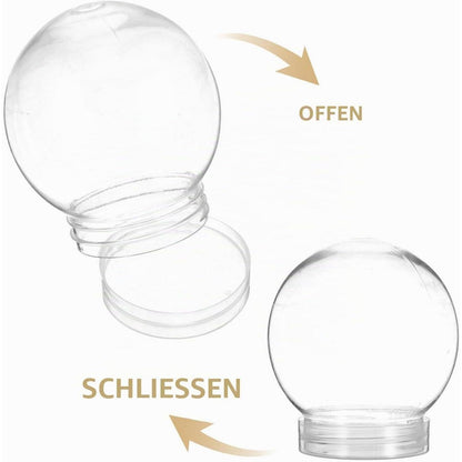 Leere Schneekugeln zum Basteln – 10er Set, 150ml