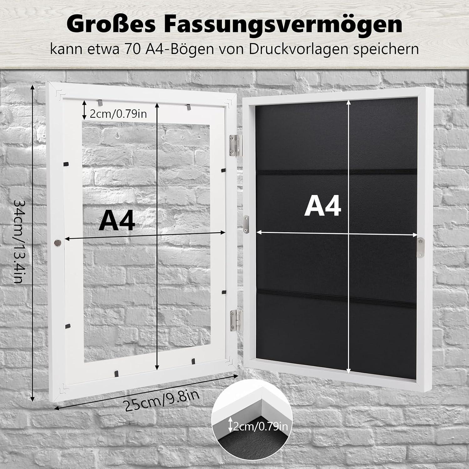 Kromapolis Kinderzeichnungen Fotocollage Rahmen Weiß A4