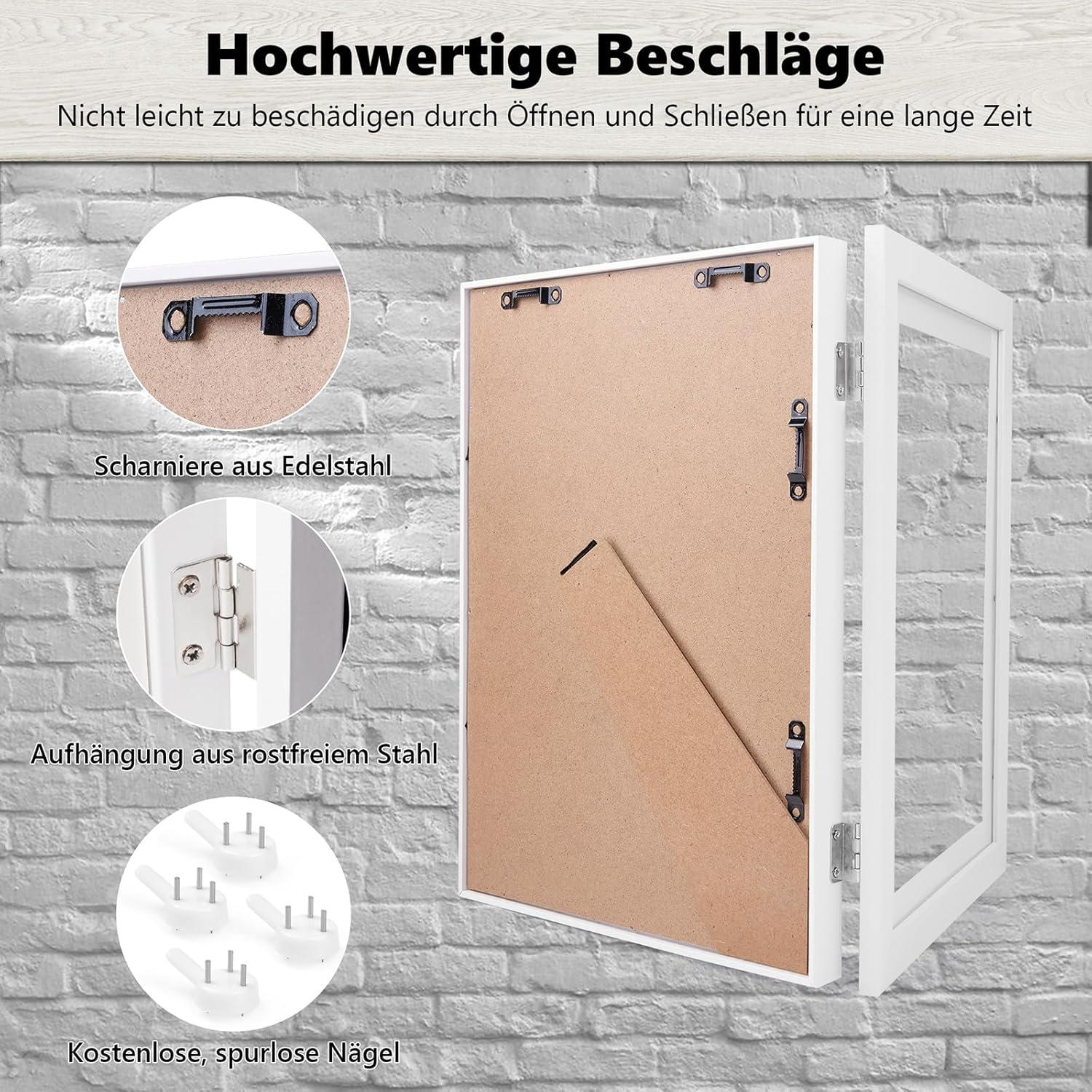 Kinderzeichnungen Bilderrahmen Weiß A4, 2 Stück umweltfreundliches MDF Acrylglas Disney-Rahmen