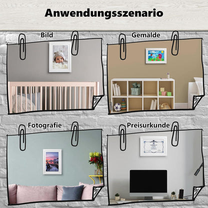 2x Kinderzeichnungen A4 Bilderrahmen Weiß MDF Fotocollage Rahmen