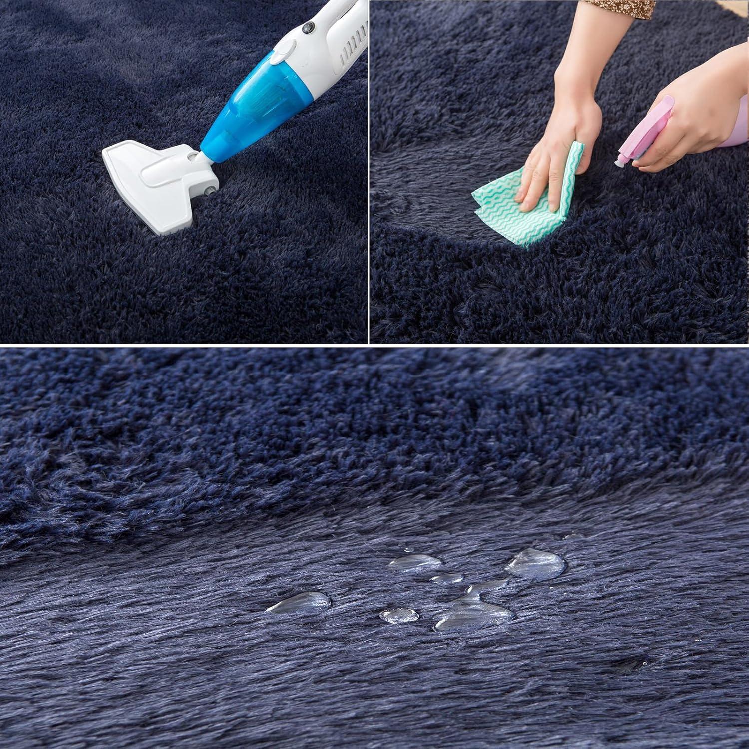 Weicher Zottelteppich Flauschiger Flächenteppich Anti-Rutsch Modern