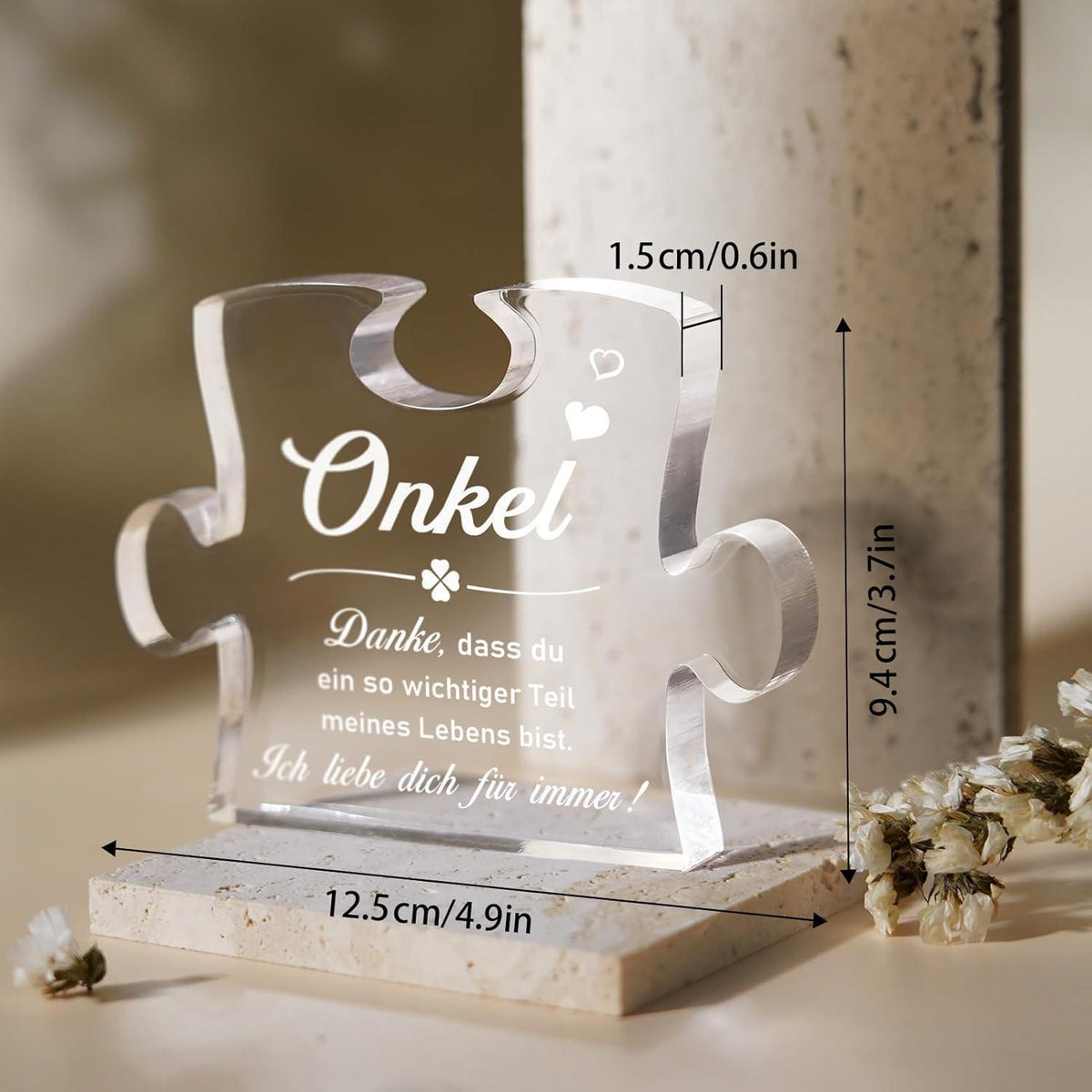 Acryl Puzzle für Onkel - Geschenk für Geburtstag & Vatertag