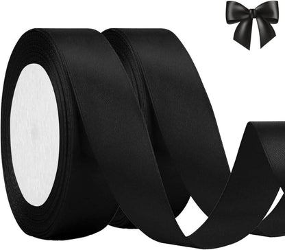 Schwarzes Satinband 44m breit 20mm - Hochwertiges Geschenkband