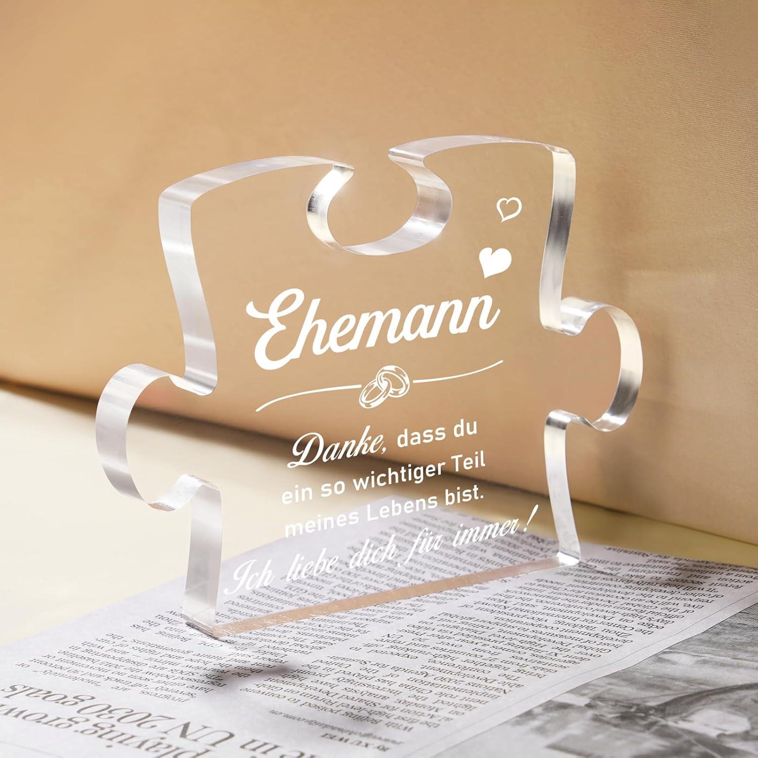 Giftasy Acryl Puzzle Sinnvolle Geschenke für Männer Ehemann Geburtstag
