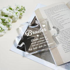 Giftasy Acryl Puzzle Bruder Geschenk Geburtstag - Hochwertiges Geschenk Bruder