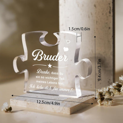 Giftasy Acryl Puzzle für Bruder - Geburtstagsgeschenk & Dekoration