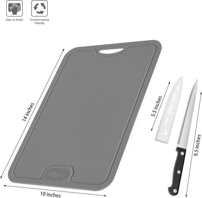 Flexibles TPU Schneidebrett BPA-frei Messer Saftrille rutschfest