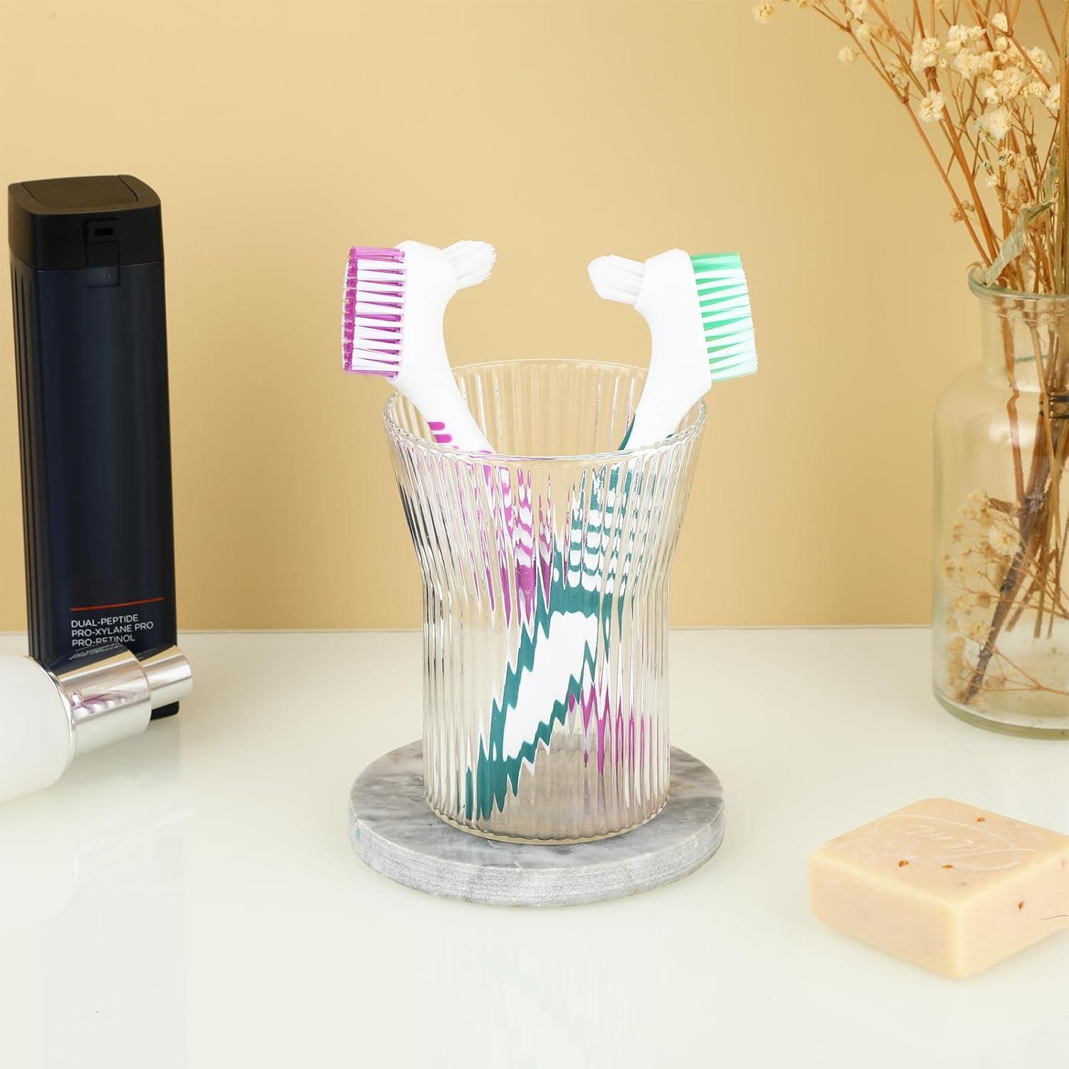 Zahnersatz-Reinigungsbürste Set Premium Hygiene grün lila 2