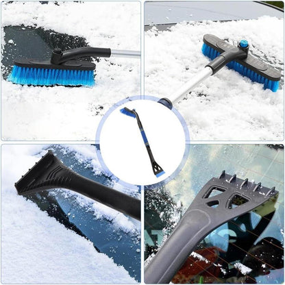 Eiskratzer Auto 3 in 1 Besen Schneebürste Abnehmbarer Eisschaber BLAU