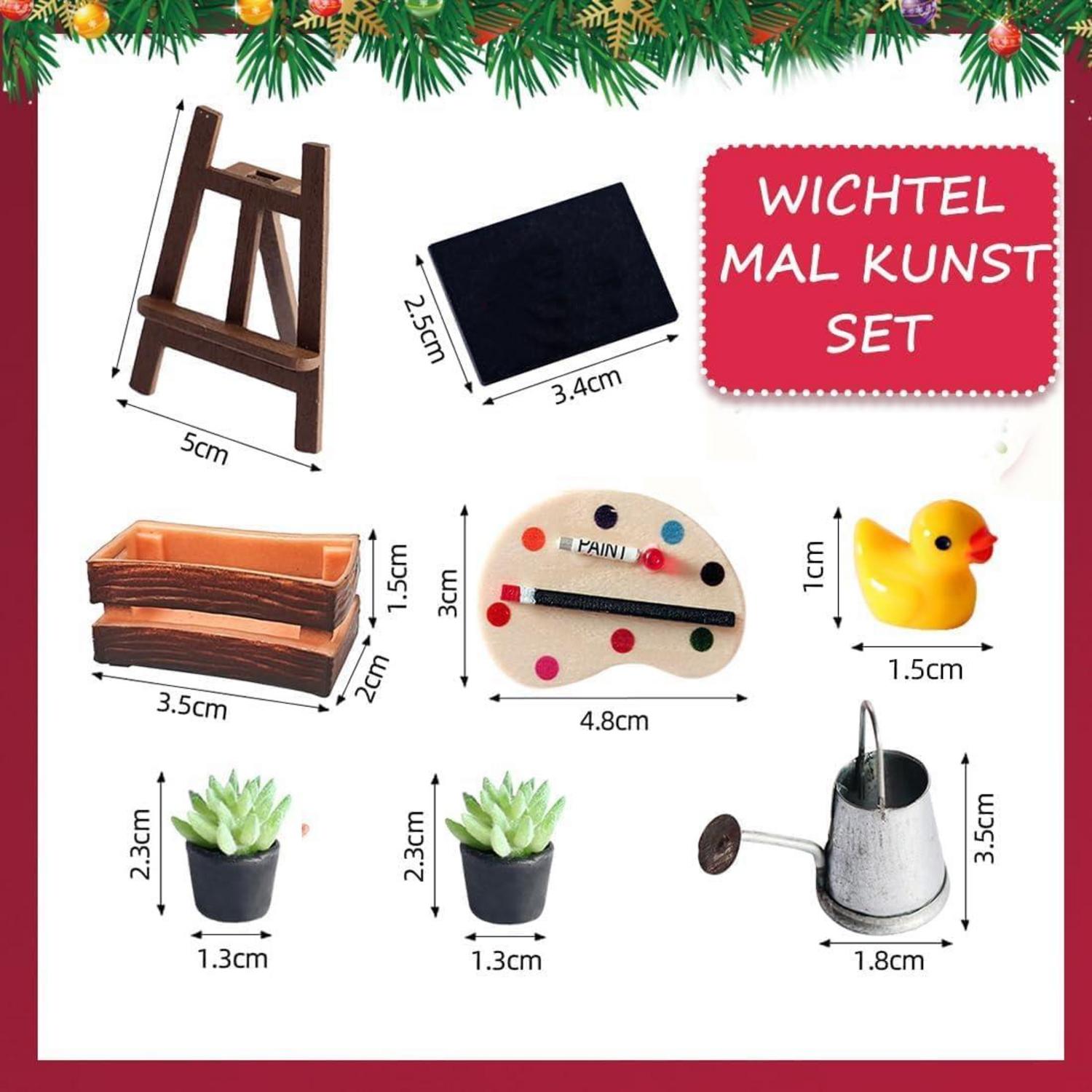 Wichtel Zubehör Set für Weihnachten & Puppenhaus