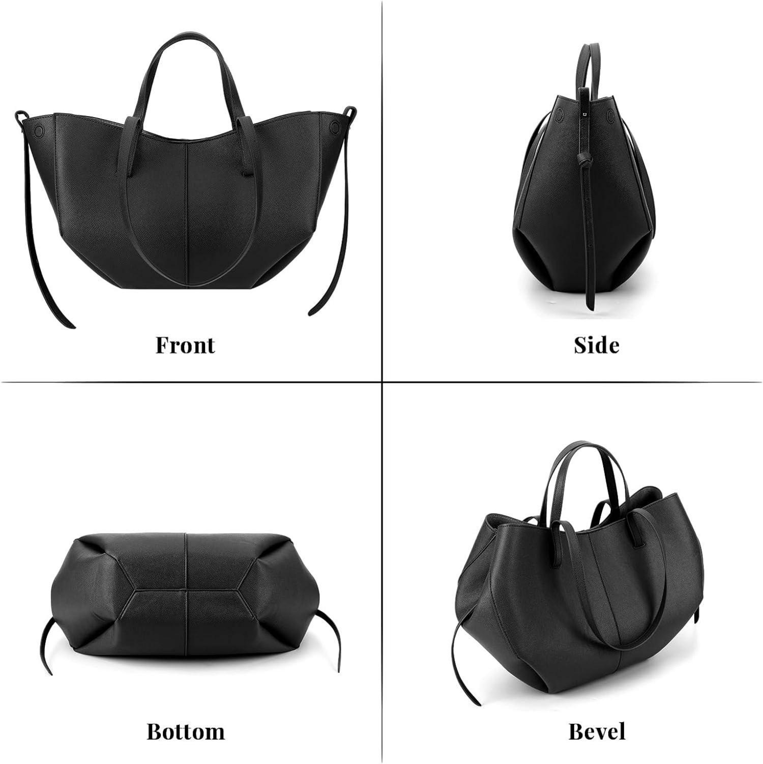 TIAASTAP Große Damen Schultertasche Kunstleder Shopper Umhängetasche