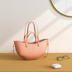 TIAASTAP Große Kunstleder Tote Bag Damen Schultertasche