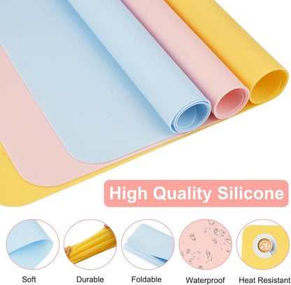 Silikon Bastelunterlage Set 40x30cm 3er Pack Kinder DIY Handwerk