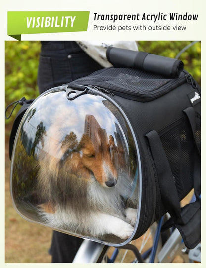 Hundekörbchen 5KG, Fahrradkorb Hinten für Kleine Hunde - Wasserbeständig & Atmungsaktiv