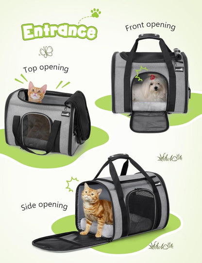 Faltbare Transportbox Katze Haustiernest Schultergurt Grau XL