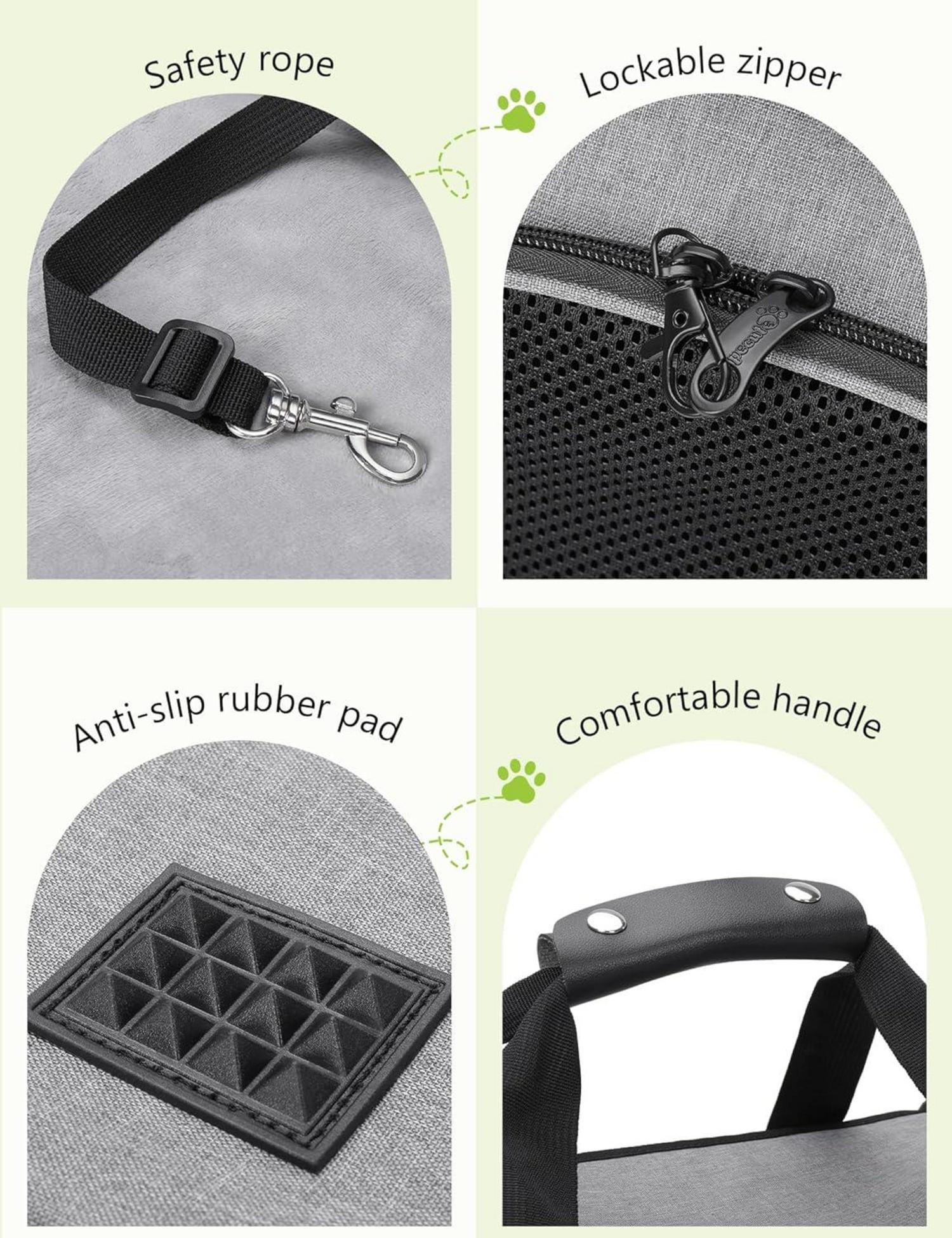Faltbare Transportbox Katze Haustiernest Schultergurt Grau XL