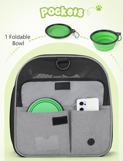 Pecute Transportbox Katze faltbar Hundetragetasche S-M-L