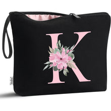 Personalisierte Kosmetiktasche mit Initialen, Schwarz