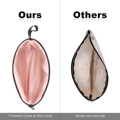 Personalisierte Kosmetiktasche mit A-Z Buchstaben, Schwarz, Baumwoll-Canvas