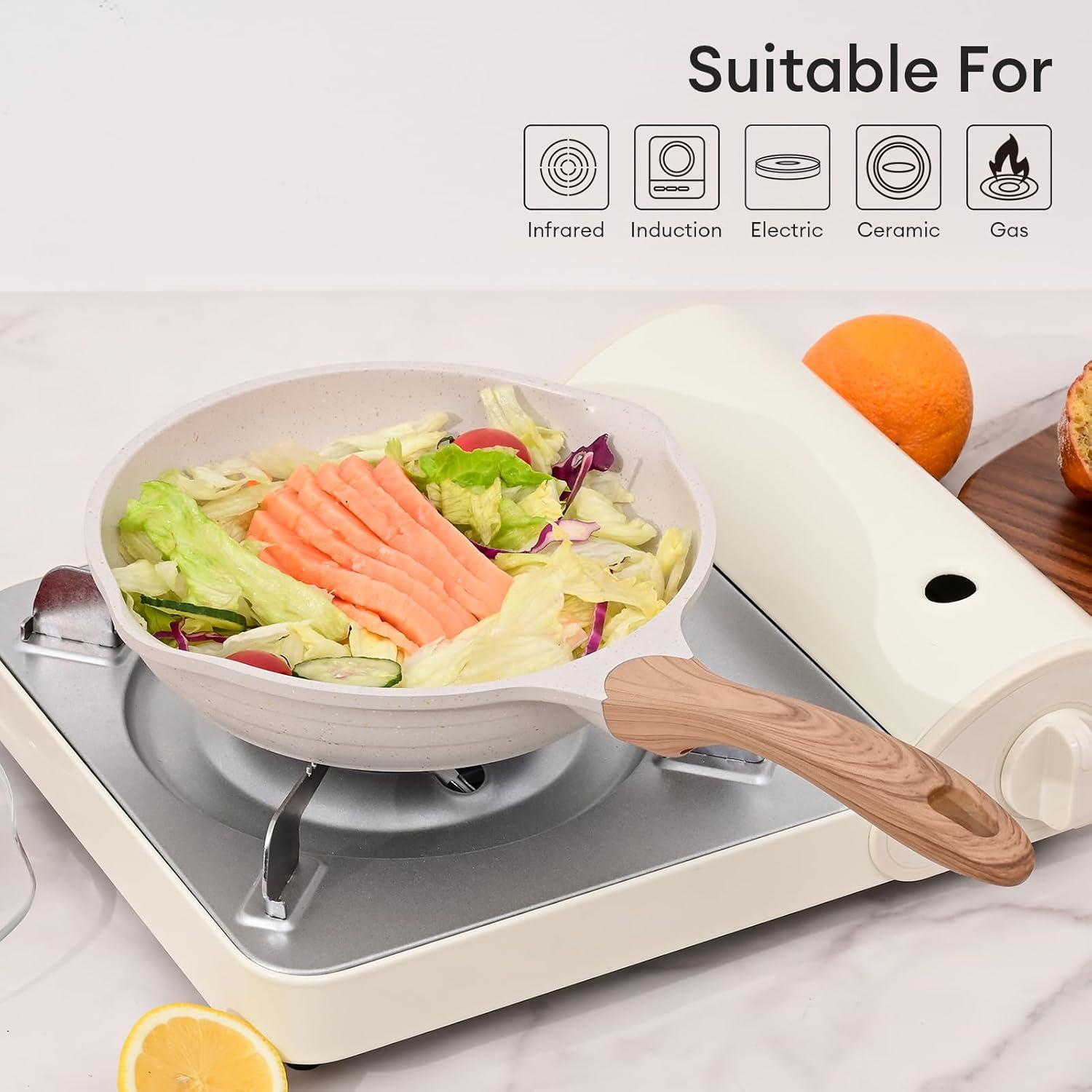 Pfannenset 3-teilig Antihaftbeschichtet Induktion 20cm 24cm 28cm