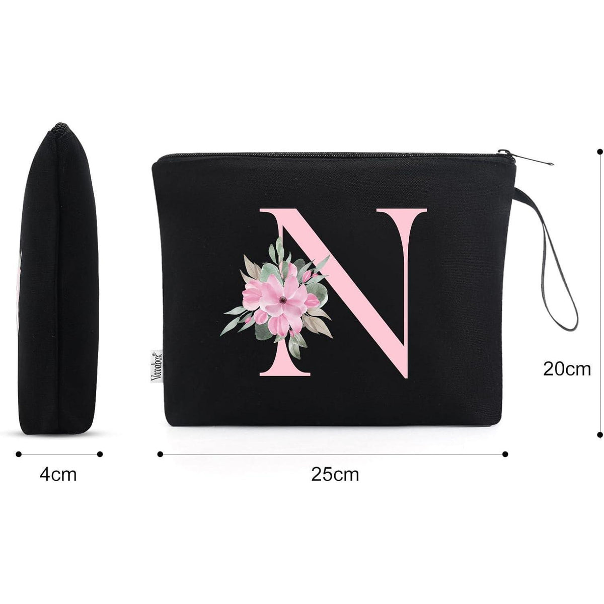 Personalisierte Kosmetiktasche mit Initialen – Geschenk für Frauen
