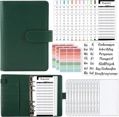A6 Budget Planner Geld Organizer mit 12 Binder Taschen